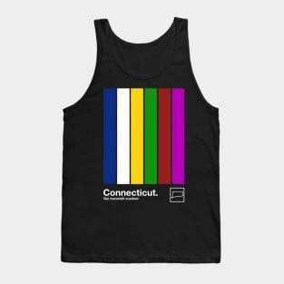 Connecticut State Flag  // Original Minimalist Artwork Poster Design Tank Top